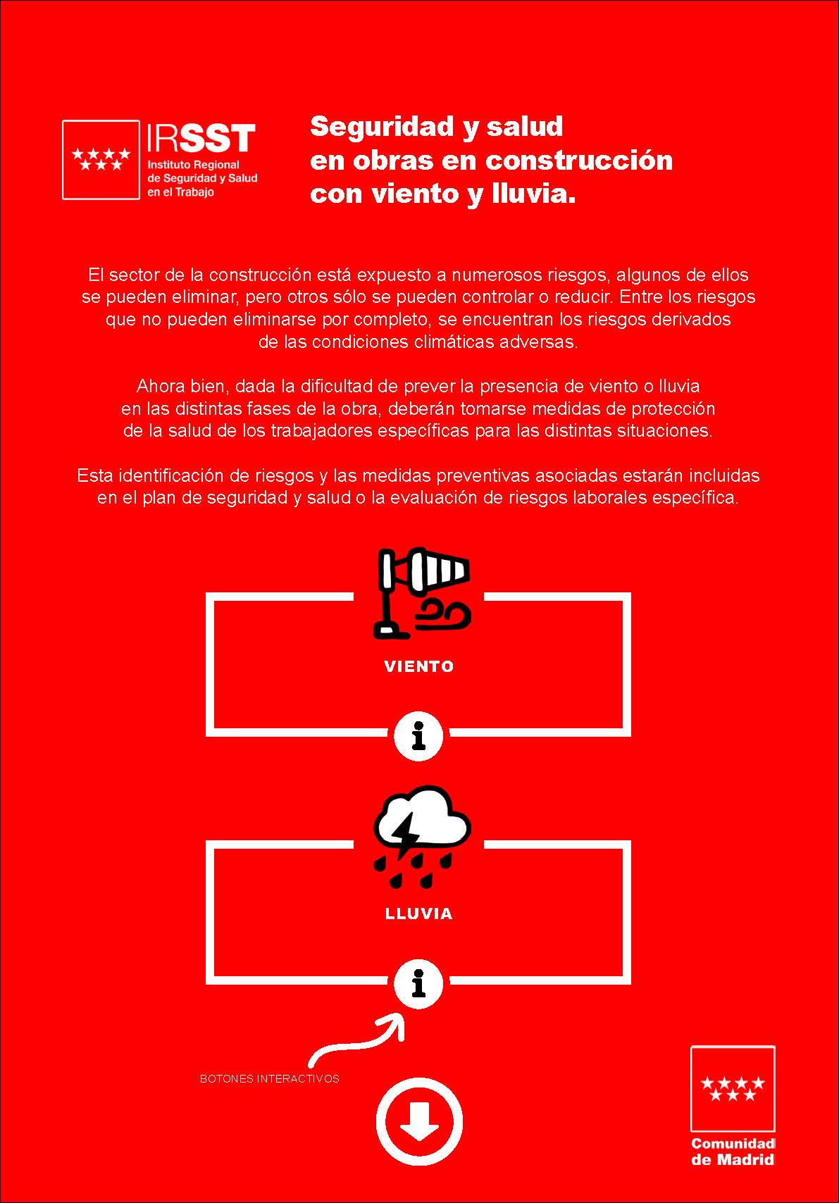 Infografía trabajos viento y lluvia