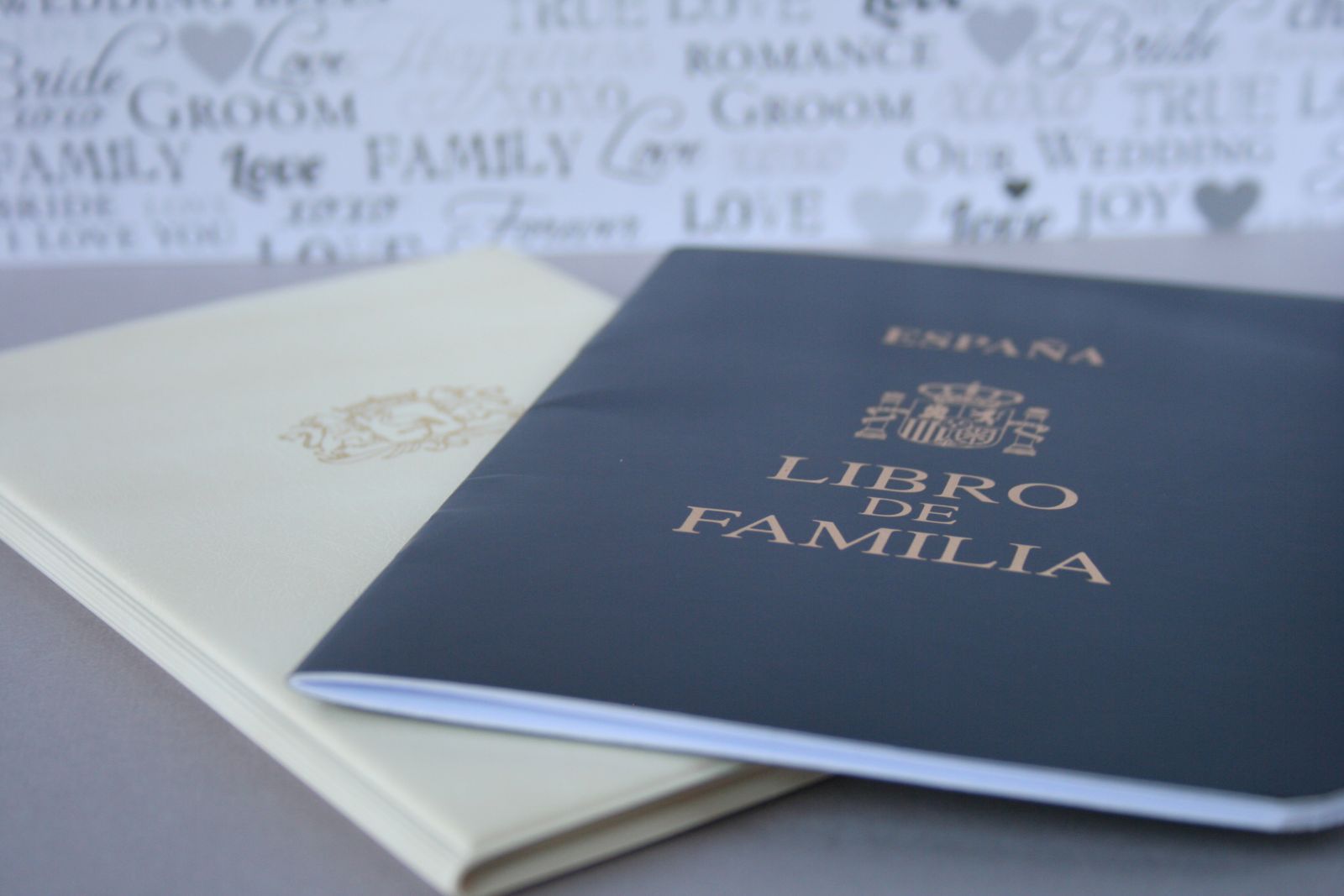 Portada de un libro de familia
