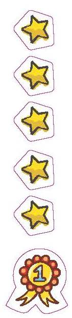 estrellas y medalla diario saludable