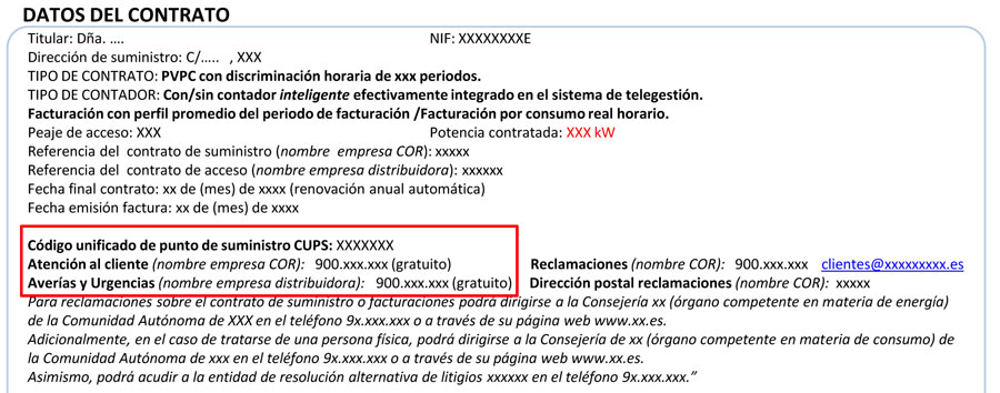 Modelo de factura
